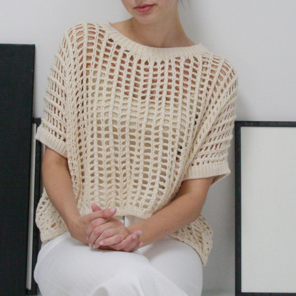 Lightweight Net Patterned Knit Top pookie and sebastian
