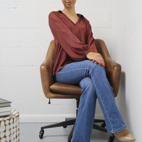 Crepe De Chine Cowley Blouse Pookie and Sebastian