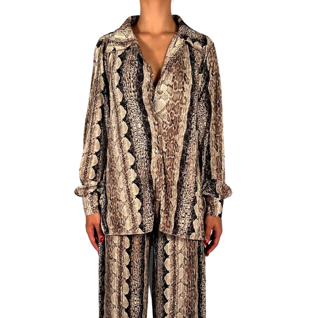 Georgette Snake Print Shirt Pookie and Sebastian