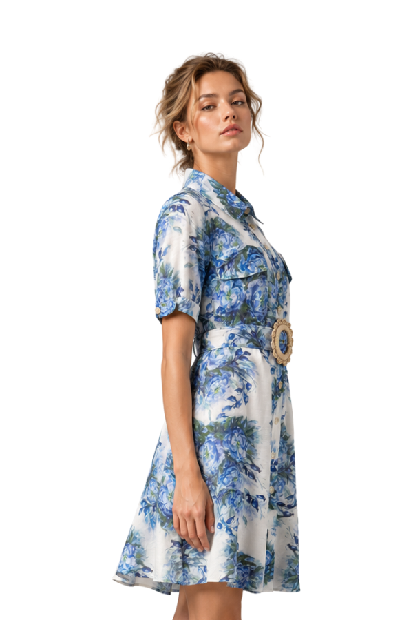 The Miriam Bouquet With Belt Dress