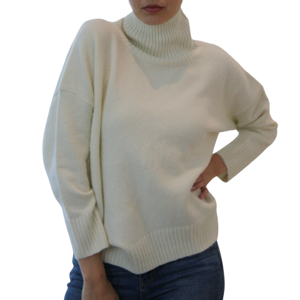 Jojo Relaxed Fit Mock Neck Sweater Pookie and Sebastian