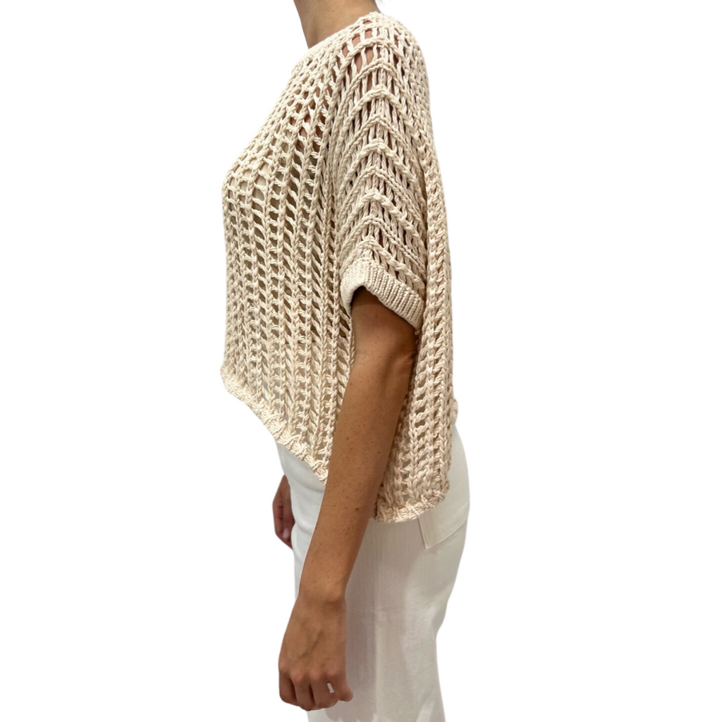 Lightweight Net Patterned Knit Top pookie and sebastian