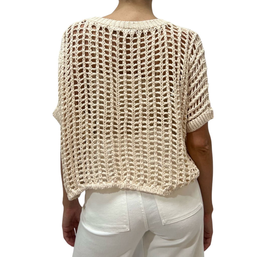Lightweight Net Patterned Knit Top pookie and sebastian