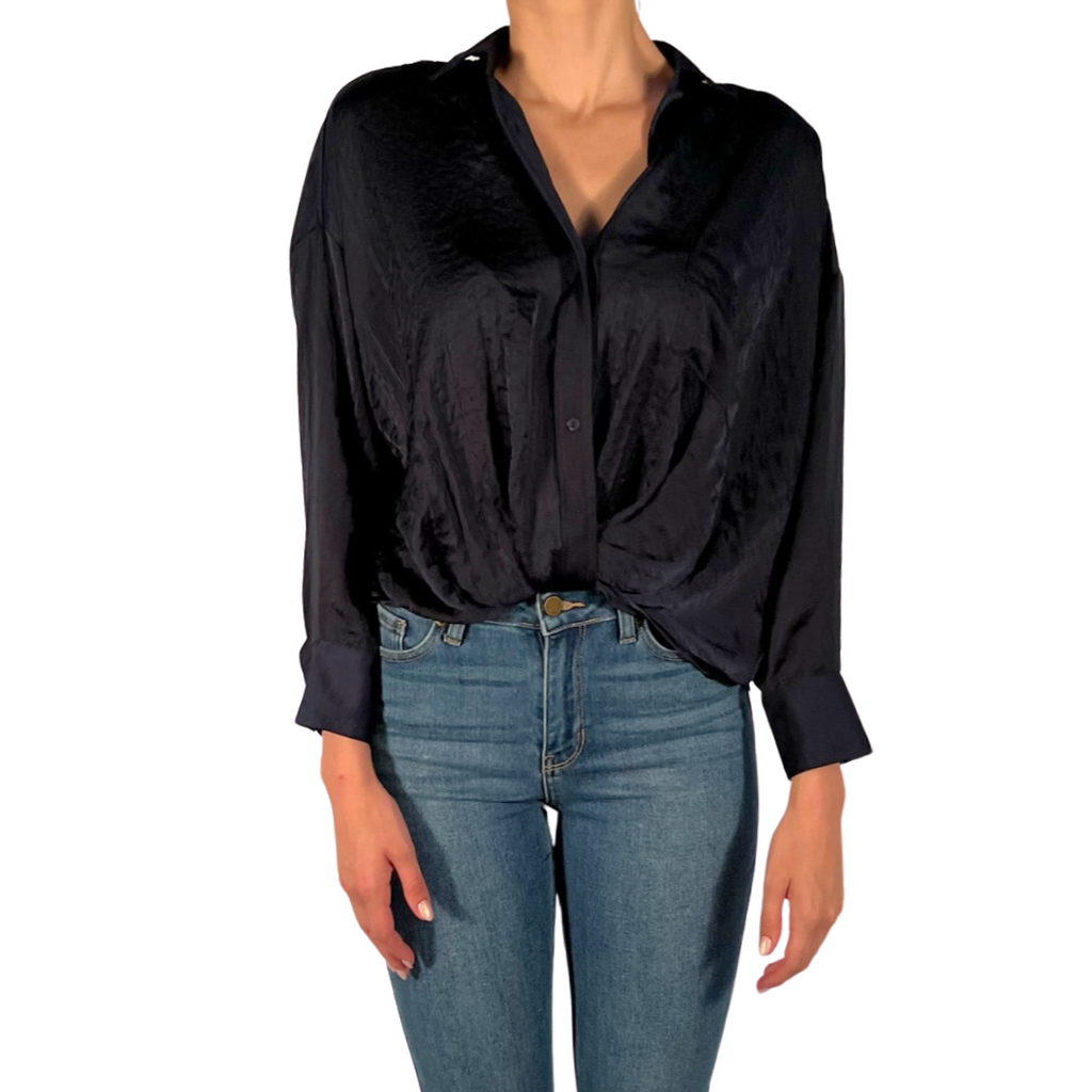 Lilly Twist Front Silky Shirt Pookie and Sebastian
