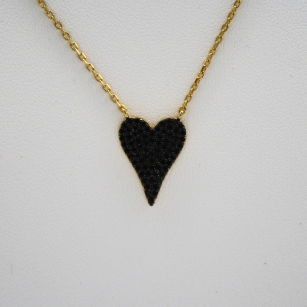 Medium Diamond Heart Necklace pookie and sebastian