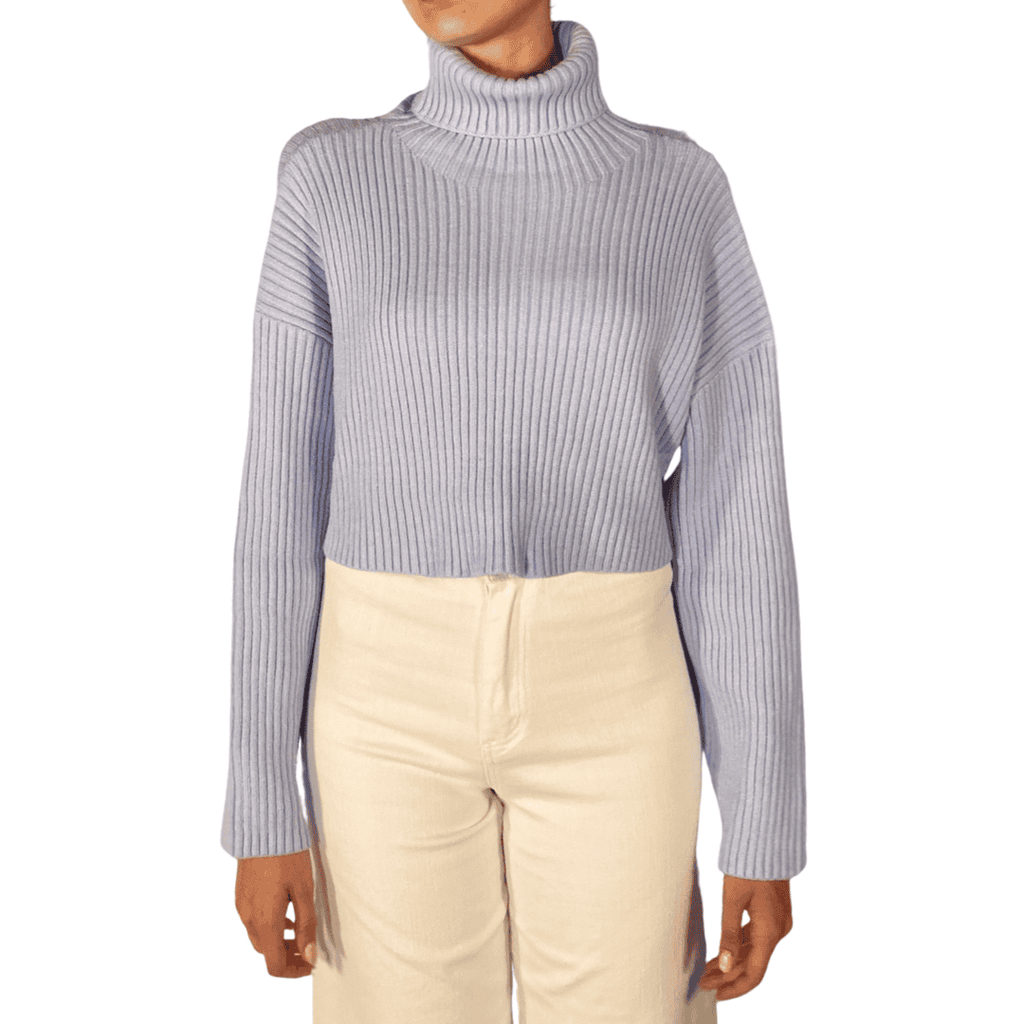 Turtle Neck Loose Fit Crop Sweater Pookie and Sebastian