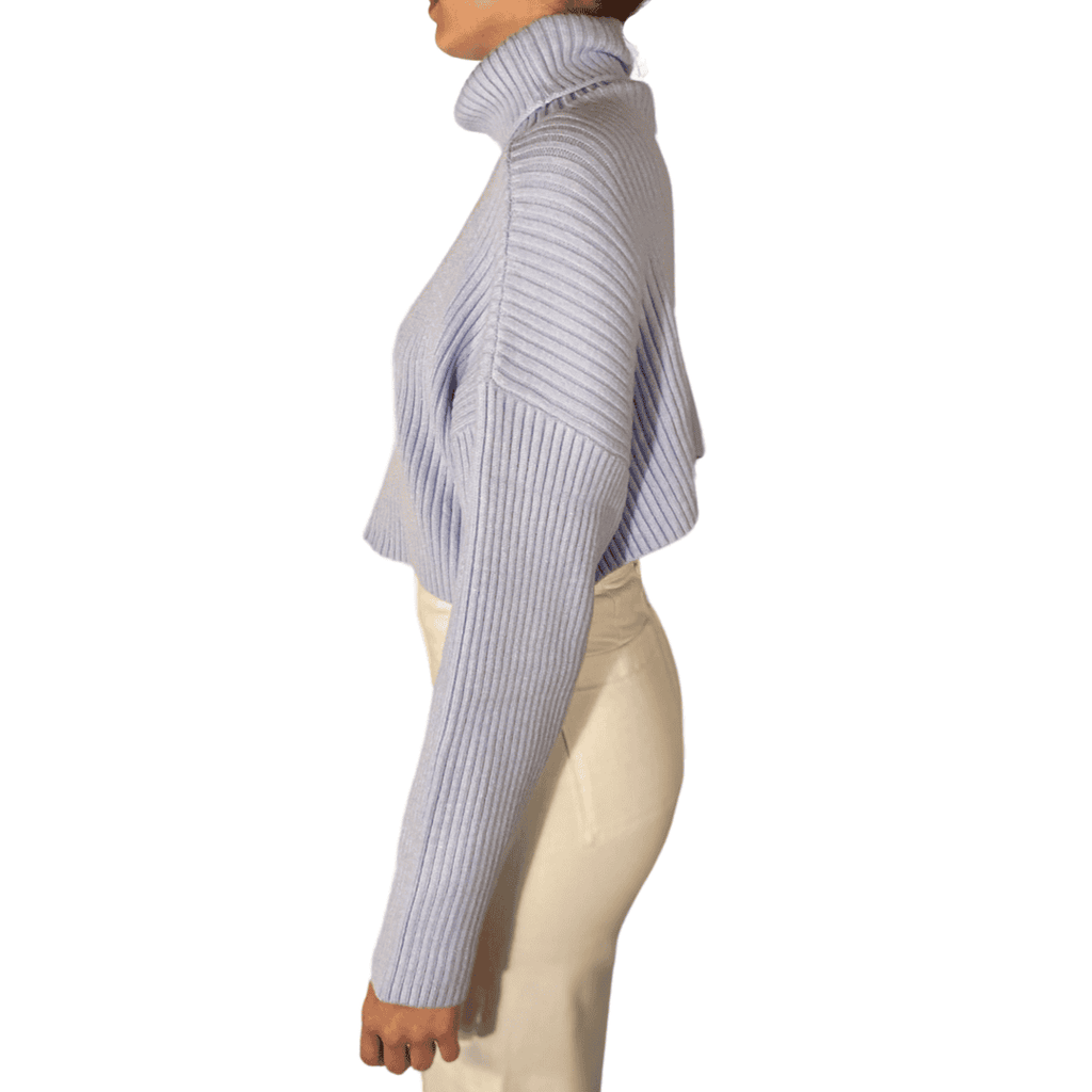 Turtle Neck Loose Fit Crop Sweater Pookie and Sebastian