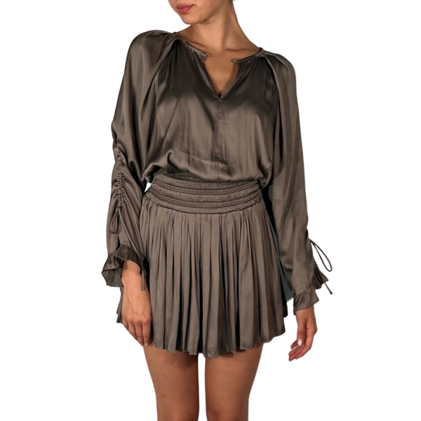 Ulla J Silver Smock Mini Dress Pookie and Sebastian