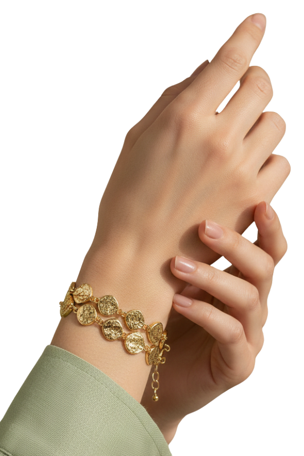 The Layered Small Coins Bracelet - pookie and sebastian