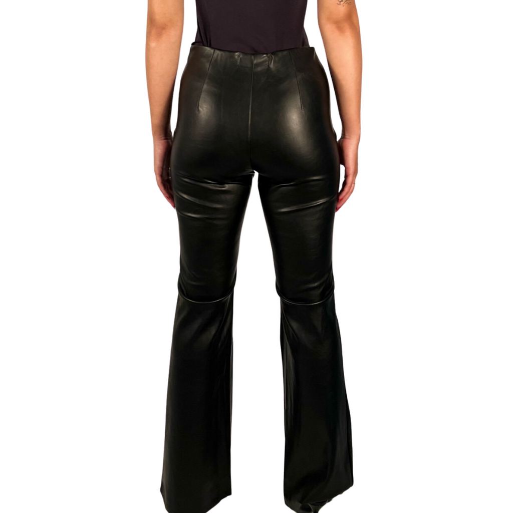 Wide Leg Faux Leather Pants Pookie and Sebastian