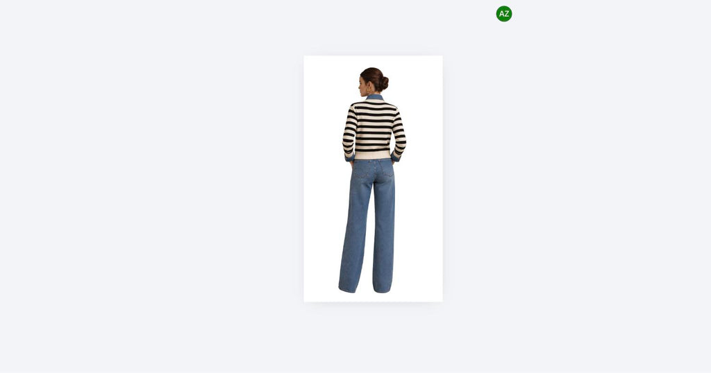 The Adelina Striped Horse Edge Sweater