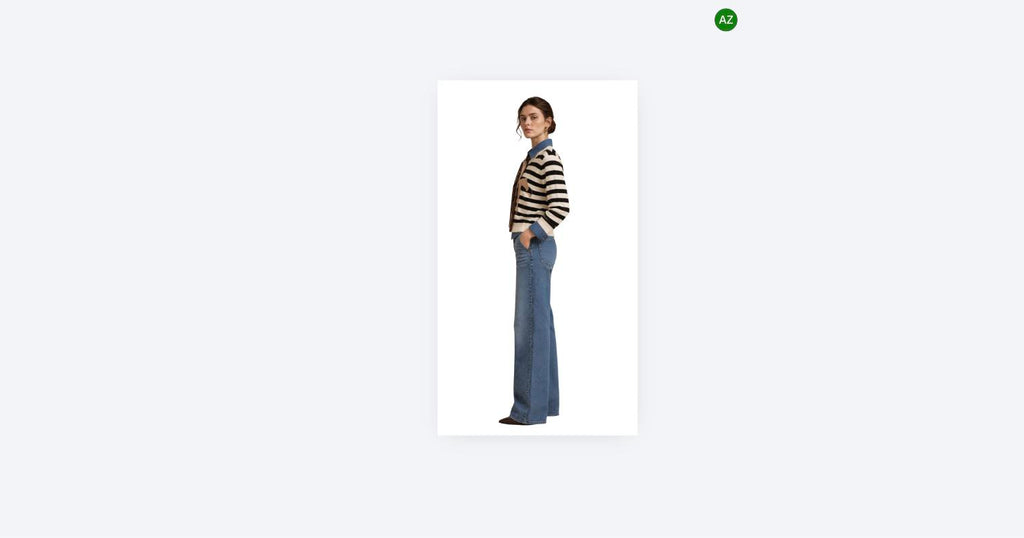 The Adelina Striped Horse Edge Sweater