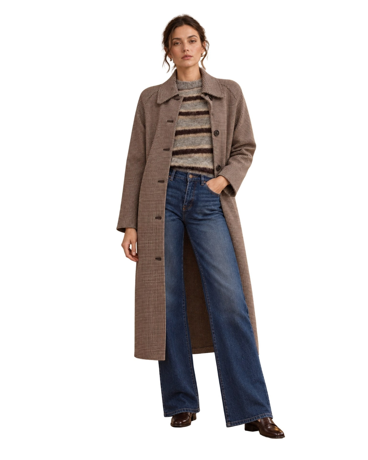 The Fernanda Plaid Button Down Coat