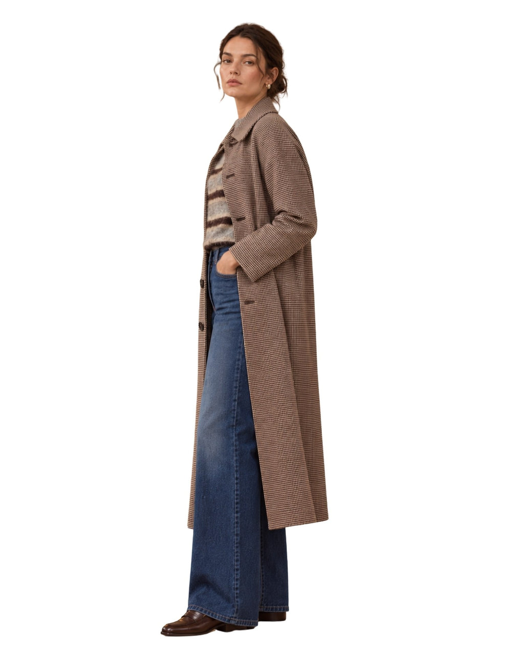 The Fernanda Plaid Button Down Coat
