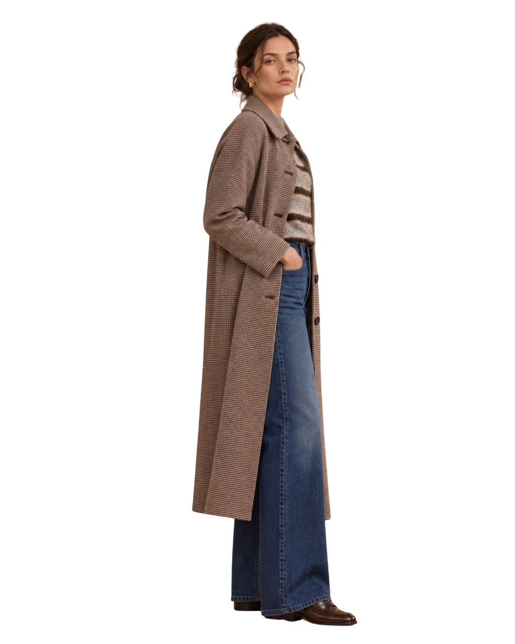 The Fernanda Plaid Button Down Coat