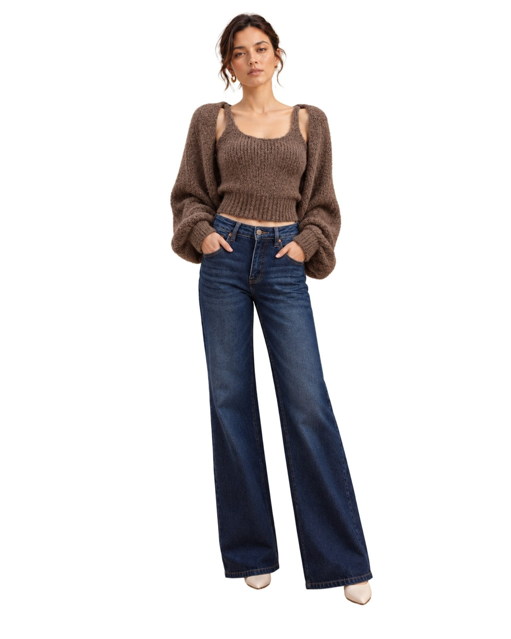 The Tori Open-Front Cardigan - Taupe