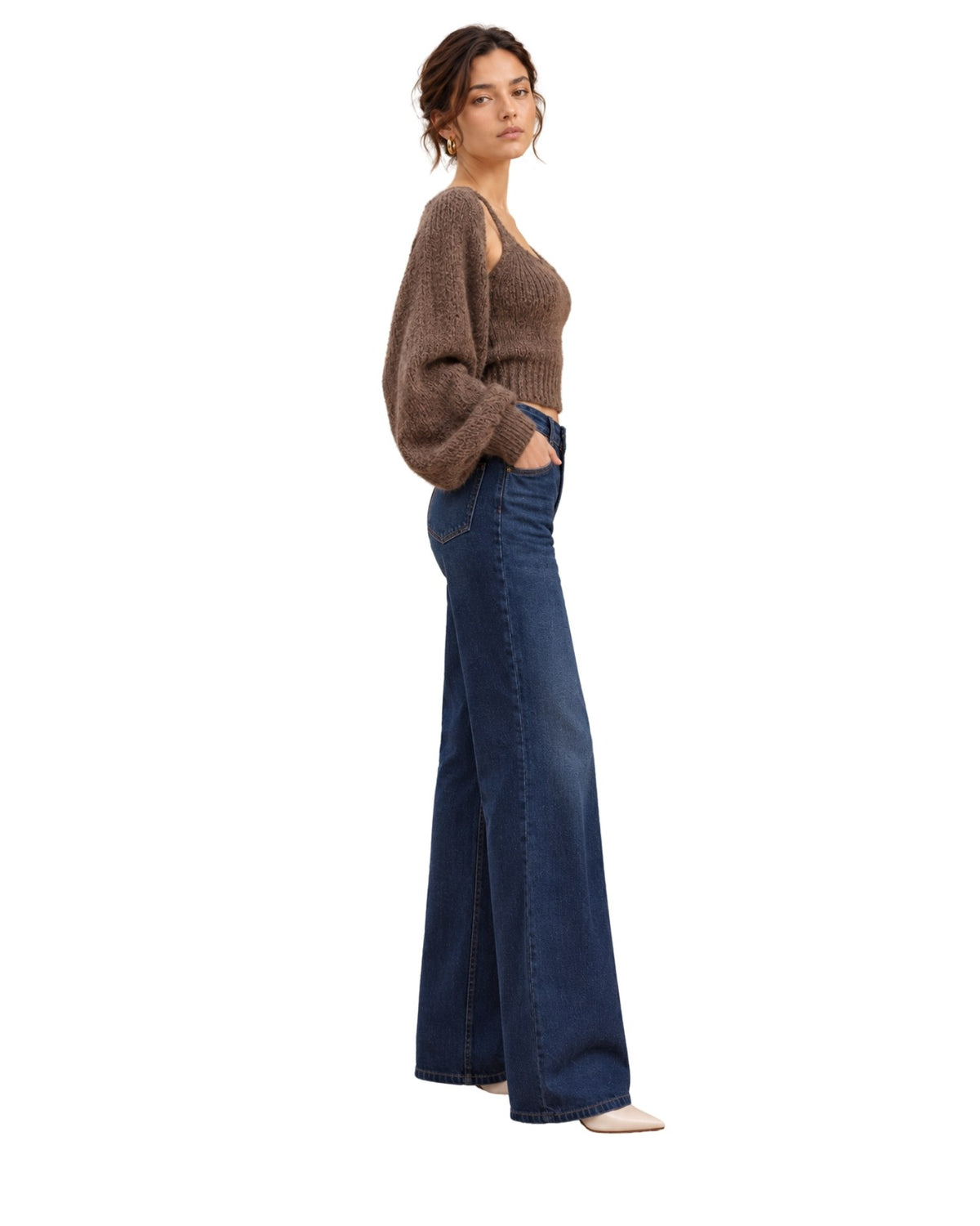 The Tori Open-Front Cardigan - Taupe