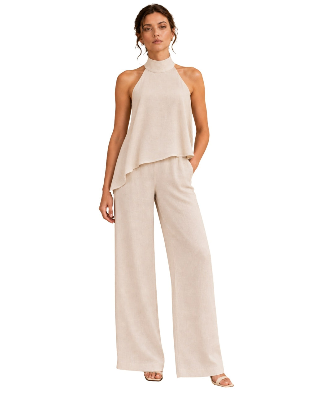 The Ivana Drawstring Trousers - Champagne