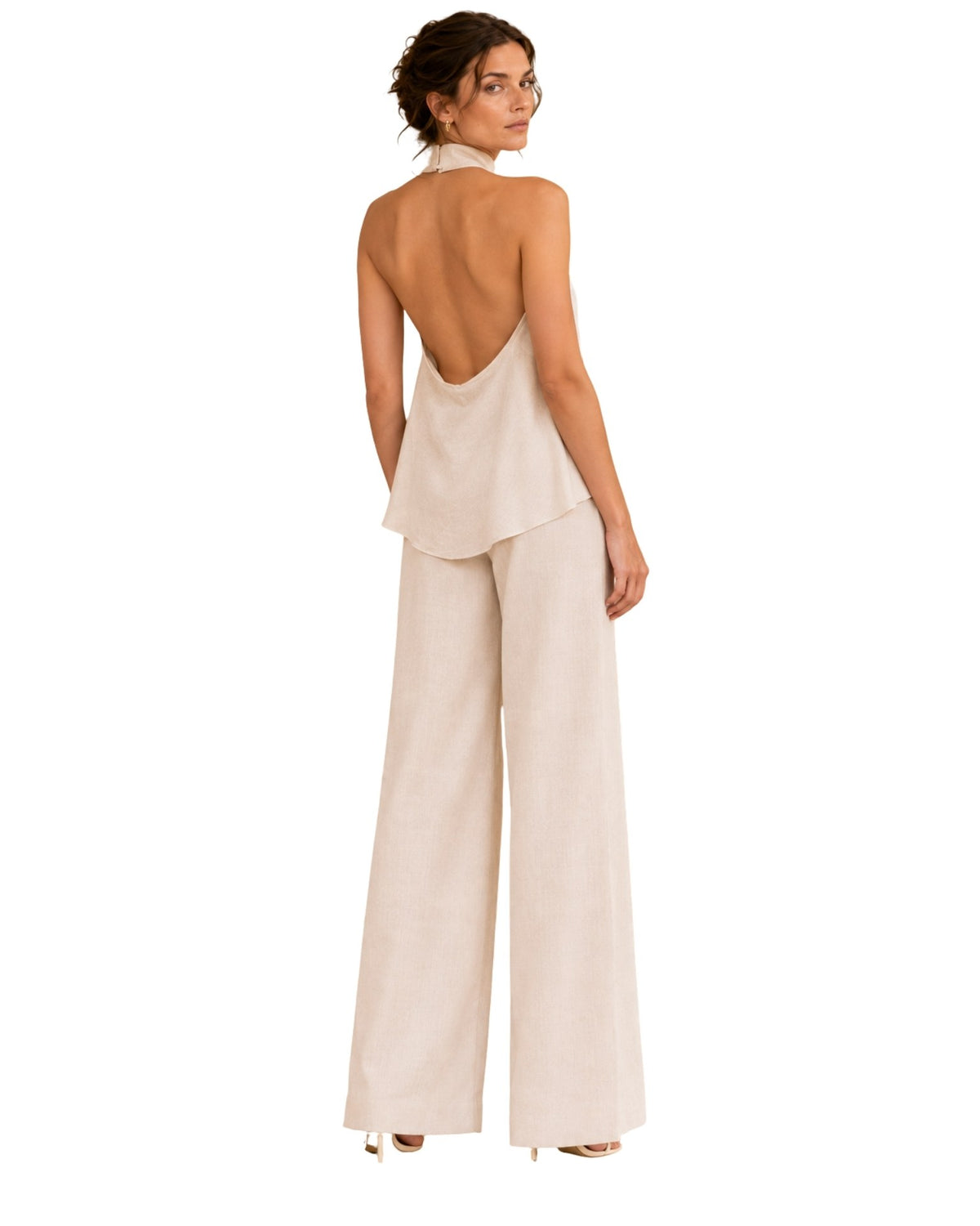The Ivana Drawstring Trousers - Champagne