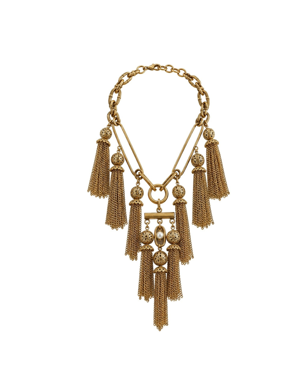 The Elle Vintage Drop Chains Big Necklace