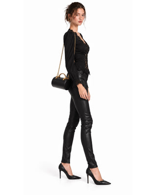 The Lucia Long Sleeved Lace Trim Blouse