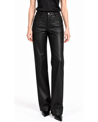 The Genesis Modernist Pocket Leather Pants - Black