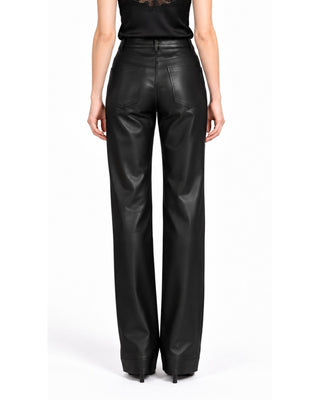 The Genesis Modernist Pocket Leather Pants - Black