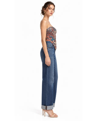 The Evelyn Sequin Paisley Silk Top - Multi