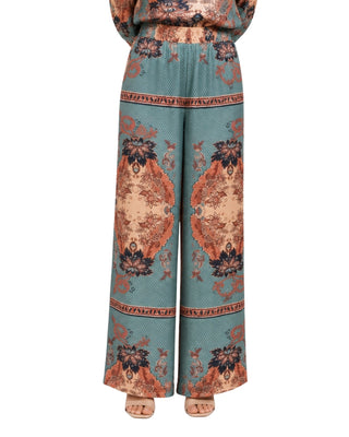The Emmy Paisley Print Wide Leg Pants - Multi