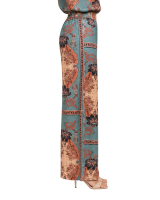 The Emmy Paisley Print Wide Leg Pants - Multi