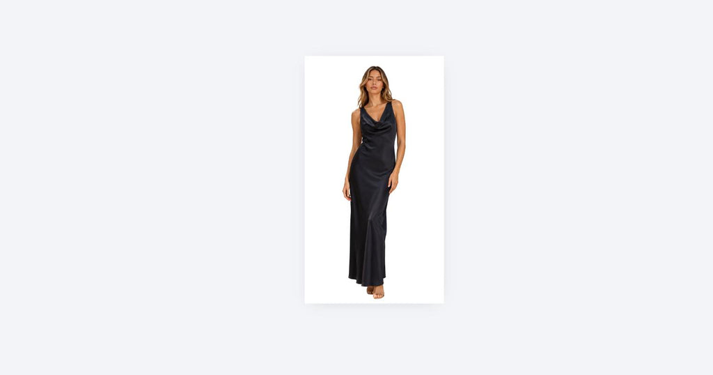 The Chloe Satin Cowl Neck Dress