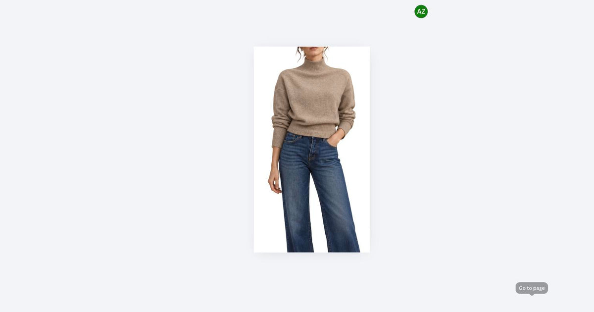 The Elina Mock Neck Knit Sweater - Light Mocha