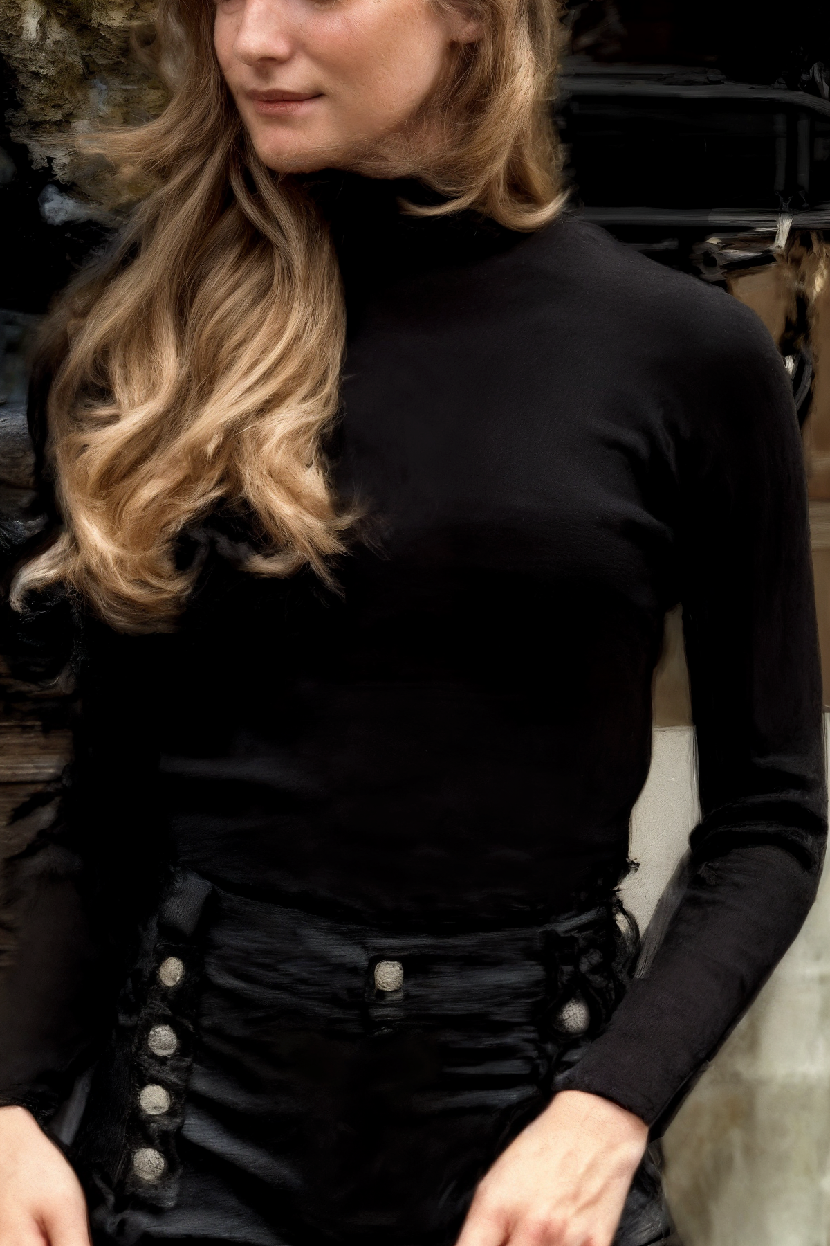 The Odette Knit Mock Neck Sweater