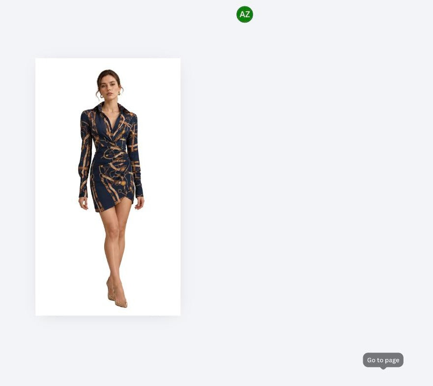 The Isabella Print Wrap Mini Dress