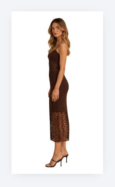 The Laura Halter Neck Knit Long Dress