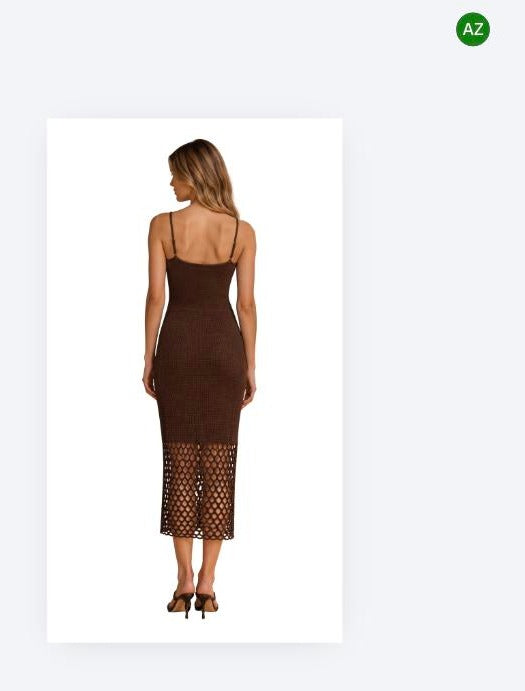 The Laura Halter Neck Knit Long Dress