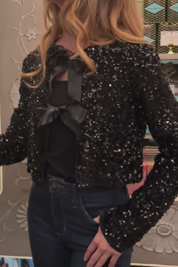 Sequin Bow Jacket