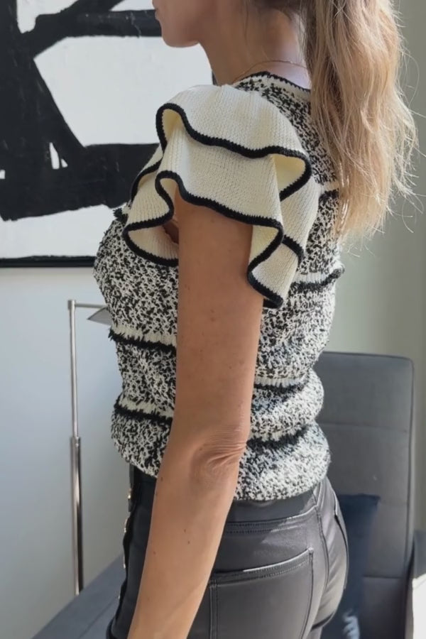 The Ruffle Knit Top