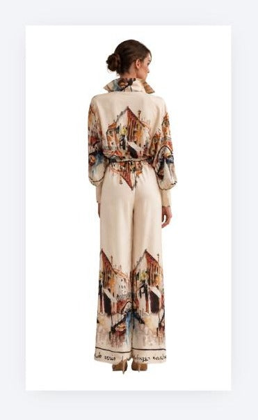 The Village Print Silk Pants
