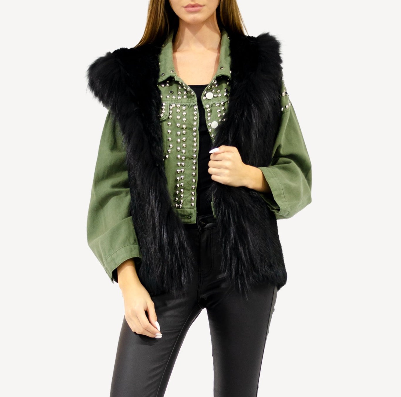 Fur Hooded Vest