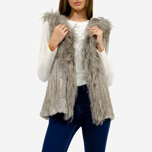 Fur Hooded Vest